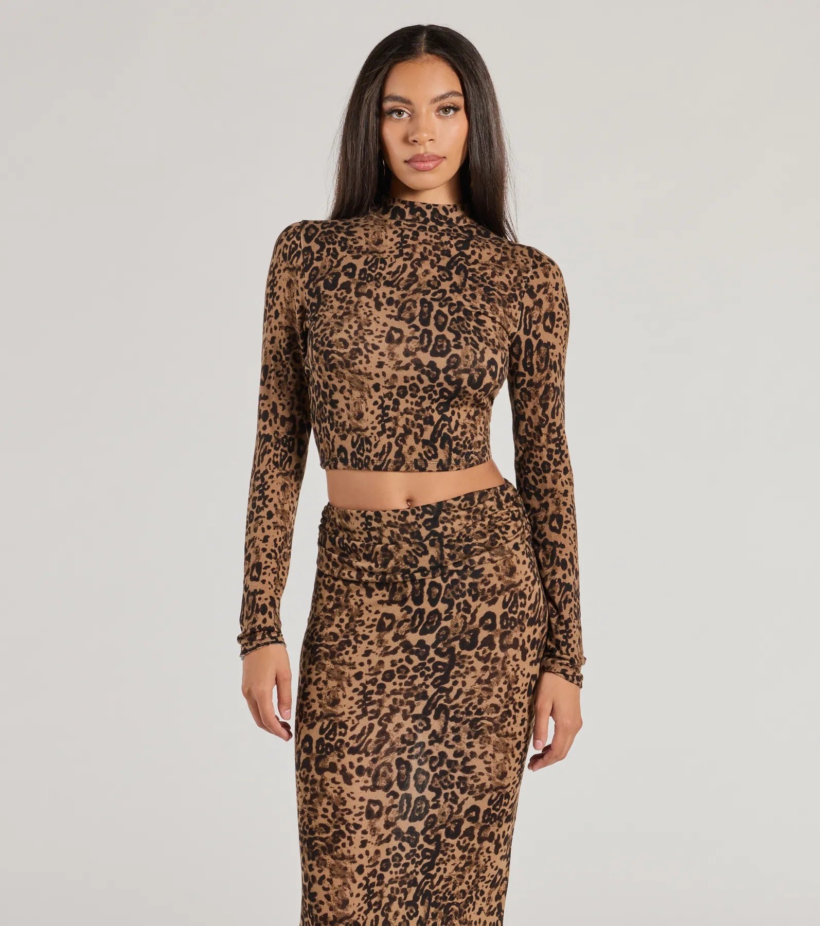 06002-1969_1_LEOPARD_BoldAuraLeopardPrintKnitCropTop Bold Aura Leopard Print Knit Crop Top - Image 1