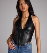 Undeniable Flair Halter Corset Top - Image 5