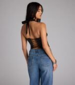Undeniable Flair Halter Corset Top - Image 6