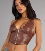 Zip Me Up Halter Corset Top - Image 9