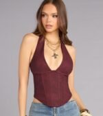 Undeniable Flair Halter Corset Top - Image 15