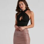 Style Icon Cross Halter Bustier