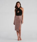 Style Icon Cross Halter Bustier - Image 2