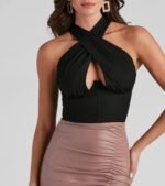 Style Icon Cross Halter Bustier - Image 4