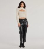 Cozy Casual Cable Knit Cropped Tank Top - Image 3