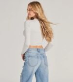 Flirt Alert Long Sleeve Tie-Front Top - Image 6