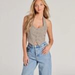 Keep On Charming Plaid Linen Cropped Vest