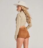 Adventurous Girlie Tie-Front Crop Top - Image 2