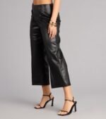 The Icon Faux Leather Capri Pants - Image 4