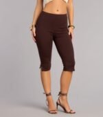 Forever On Trend High Rise Ponte Capri Pants - Image 11