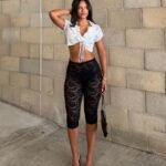 Head Turning Lace Capri Pants