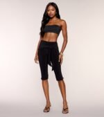 Checked In Tie-Waist Capri Pants - Image 2