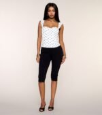 Soft Touch Lace Trim Capri Pants