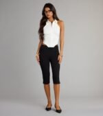 Forever On Trend High Rise Ponte Capri Pants - Image 2
