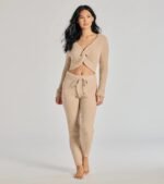 Cozy Life Chenille Knit Twist-Front Crop Top - Image 9