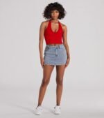 Day Or Night Halter V-Neck Crop Top - Image 7