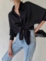 Vibemartini Charlotte Oversized Button Up Collared Shirt - Image 2