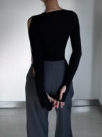 Vibemartini Keyhole Cutout Long Sleeve Bodysuit - Image 3