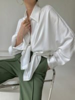 Vibemartini Charlotte Oversized Button Up Collared Shirt - Image 7