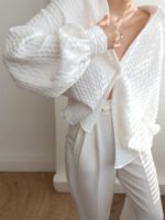 Vibemartini Cable Knit Oversized Shirt - Image 4