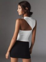 Vibemartini Asymmetric Neck Cut Out Tank Top - Image 4