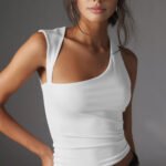 Vibemartini Asymmetric Neck Cut Out Tank Top