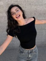 Vibemartini Asymmetrical Neck One Shoulder Off Top - Image 4