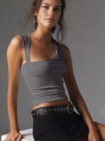 Vibemartini Asymmetric Neck Cut Out Tank Top - Image 12