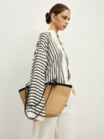 Vibemartini Satin Striped Button Cozy Blouse - Image 4