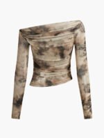 Vibemartini Semi-Sheer Tulle Mesh Off Shoulder Long Sleeve Crop Top - Image 7