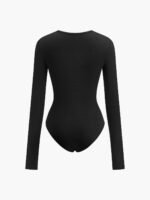 Vibemartini Keyhole Cutout Long Sleeve Bodysuit - Image 5
