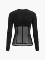 Vibemartini Sheer Mesh Combination Long Sleeve Top - Image 7