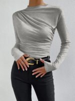Vibemartini Ruching Long Sleeve Shirt