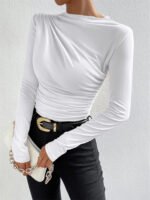Vibemartini Ruching Long Sleeve Shirt - Image 6