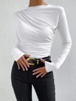 Vibemartini Ruching Long Sleeve Shirt - Image 5