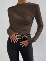 Vibemartini Ruching Long Sleeve Shirt - Image 13