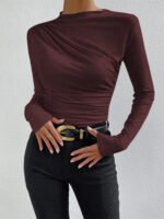 Vibemartini Ruching Long Sleeve Shirt - Image 14