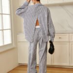 Vibemartini Cotton & Linen Pinstripe Loose Shirt