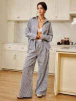 Vibemartini Cotton & Linen Pinstripe Loose Shirt - Image 6
