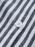 Vibemartini Cotton & Linen Pinstripe Loose Shirt - Image 8