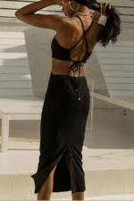 V Neck Triangle Hollow Strap Dress - Image 5