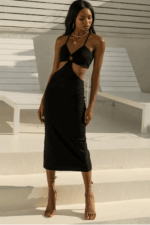 V Neck Triangle Hollow Strap Dress - Image 7