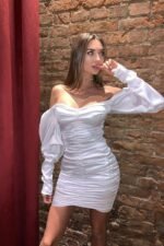 Bodycon long Sleeve evening dress - Image 4