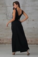 V Neck Maxi Elegant Asymmetrical Dress - Image 4