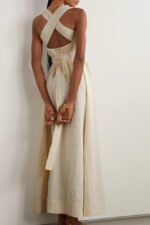 Summer cross wide loop wrap dress - Image 3