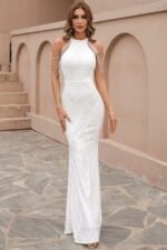 Tassel sequin host fishtail long slim dress - Image 8