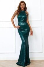 Tassel sequin host fishtail long slim dress - Image 11