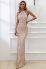 Tassel sequin host fishtail long slim dress - Image 7