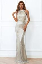Tassel sequin host fishtail long slim dress - Image 10