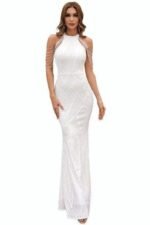 Tassel sequin host fishtail long slim dress - Image 12